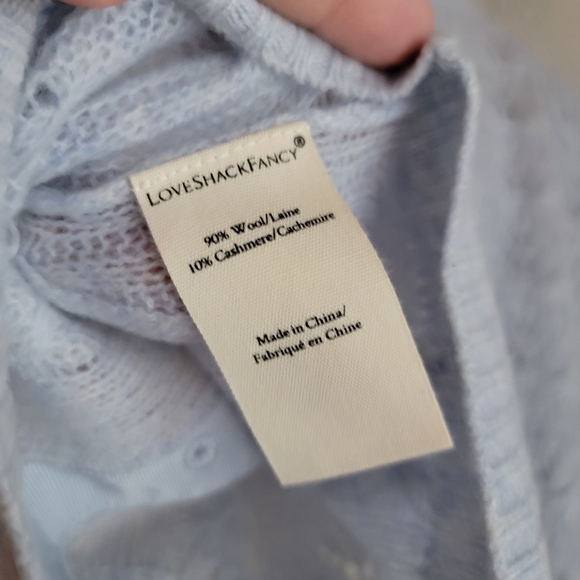 LoveShackFancy Birch Cardigan in Bluebell size XS NWT - Picture 13 of 14